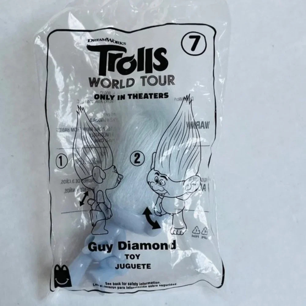 Dreamworks Trolls World Tour Guy Diamond Toy Juguette Kids Toy Figurine Mcdonald